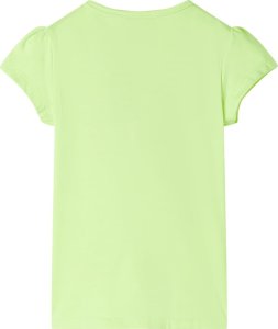 vidaXL Koszulka dziecięca, neonowożółta, 128 2