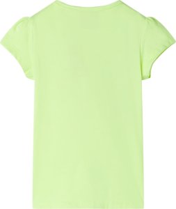 vidaXL Koszulka dziecięca, neonowożółta, 116 2