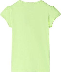 vidaXL Koszulka dziecięca, neonowożółta, 92 2