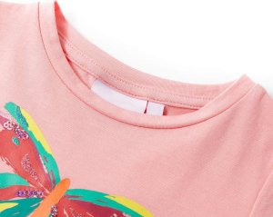 vidaXL Koszulka dziecięca, różowa, 116 3