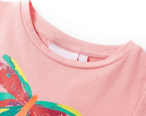 vidaXL Koszulka dziecięca, różowa, 128 3