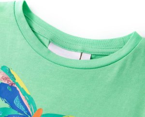 vidaXL Koszulka dziecięca,, jasnozielona, 104 3