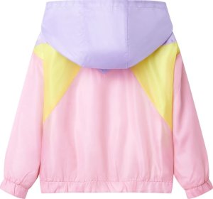 vidaXL Kurtka dziecięca z kapturem i zapięciem na zamek, wielokolorowa, 128 2