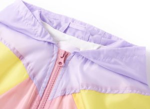 vidaXL Kurtka dziecięca z kapturem i zapięciem na zamek, wielokolorowa, 92 3