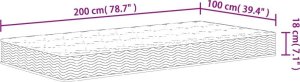 vidaXL Materac bonellowy, twardość średnia, 100x200 cm 7