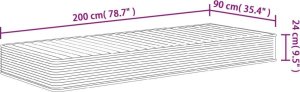 vidaXL Materac piankowy, średnio miękki, 90x200 cm 7