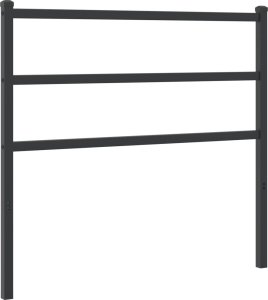 vidaXL Metalowe wezgłowie, czarne, 100 cm 2