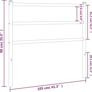 vidaXL Metalowe wezgłowie, czarne, 100 cm 5