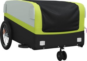 vidaXL Przyczepka rowerowa, czarno-zielona, 45 kg, żelazo 4