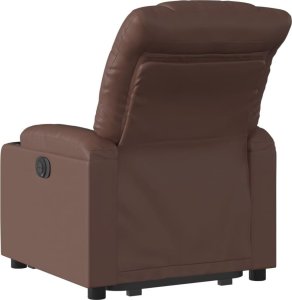 vidaXL Rozkładany fotel pionizujący, elektryczny, brązowy, ekoskóra 4