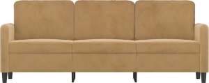 vidaXL Sofa 3-osobowa, brązowa, 180 cm, tapicerowana aksamitem 3