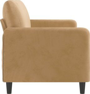vidaXL Sofa 3-osobowa, brązowa, 180 cm, tapicerowana aksamitem 4