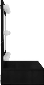 vidaXL Szafka z lustrem i oświetleniem LED, czarna, 60x31,5x62 cm 8