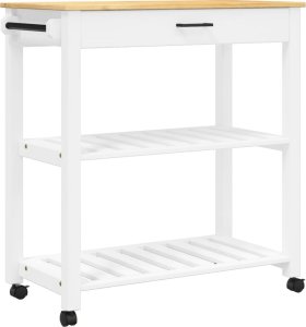 vidaXL Wózek kuchenny MONZA, 84x40x90 cm, lite drewno sosnowe 2