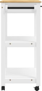 vidaXL Wózek kuchenny MONZA, 84x40x90 cm, lite drewno sosnowe 6