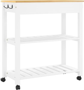 vidaXL Wózek kuchenny MONZA, 84x40x90 cm, lite drewno sosnowe 7