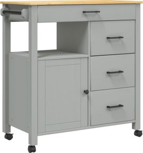 vidaXL Wózek kuchenny MONZA, 84x40x90 cm, lite drewno sosnowe 2