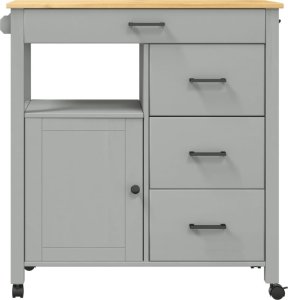 vidaXL Wózek kuchenny MONZA, 84x40x90 cm, lite drewno sosnowe 5