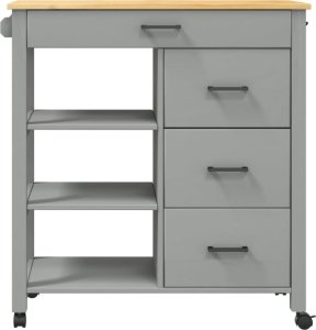 vidaXL Wózek kuchenny MONZA, 84x40x90 cm, lite drewno sosnowe 5