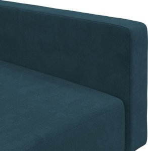vidaXL vidaXL 2-osobowa kanapa, niebieska, tapicerowana aksamitem 9