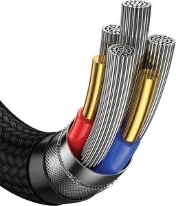 Kabel USB Usams USB-A - 2x USB-C + Lightning + microUSB 1.2 m Czerwony 3