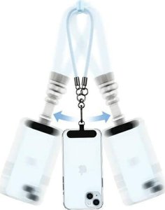 Usams USAMS Uniwersalna smycz do telefonu 30cm niebieski/blue ZB283GS02 (US-ZB283) 16