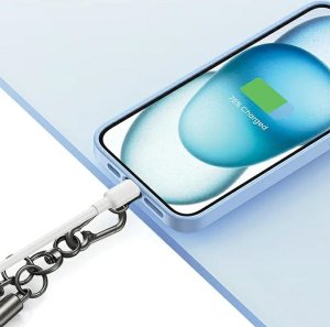 Usams USAMS Uniwersalna smycz do telefonu 30cm niebieski/blue ZB283GS02 (US-ZB283) 6