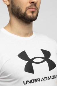 Under Armour Koszulka męska Sportstyle Logo biała 1382911 100 M 3