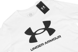 Under Armour Koszulka męska Sportstyle Logo biała 1382911 100 M 5