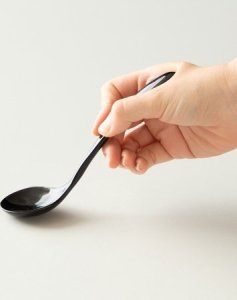 Origami ORIGAMI - Ceramiczna łyżka cuppinowa - Czarna 4