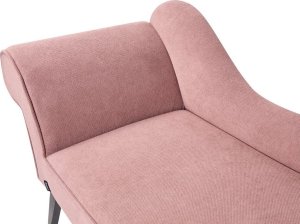 Beliani Szezlong lewostronny różowy BIARRITZ 6