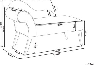 Beliani Szezlong lewostronny różowy BIARRITZ 9