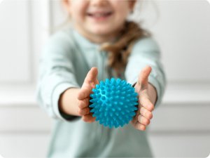 Triton Piłka do masażu i fitness 7,5cm NS-957 niebieska 4