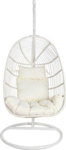 DKD Home Decor Fotel wiszący ogrodowy DKD Home Decor Biały Metal Aluminium rattan syntetyczny 94 x 100 x 196 cm 1