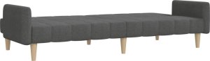 vidaXL 2-osobowa kanapa rozkładana, ciemnoszara, tapicerowana tkaniną 6