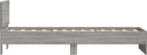 vidaXL Rama łóżka z wezgłowiem, szary dąb sonoma, 90x200 cm 6