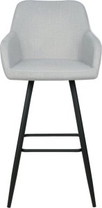 Beliani Zestaw 2 krzeseł barowych jasnoszary CASMALIA 4