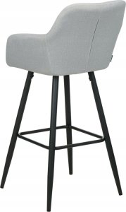Beliani Zestaw 2 krzeseł barowych jasnoszary CASMALIA 5