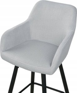 Beliani Zestaw 2 krzeseł barowych jasnoszary CASMALIA 6