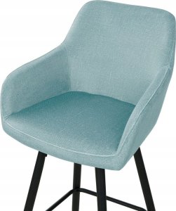 Beliani Zestaw 2 krzeseł barowych jasnoniebieski CASMALIA 6