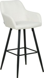 Beliani Zestaw 2 krzeseł barowych złamana biel CASMALIA 3