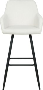 Beliani Zestaw 2 krzeseł barowych złamana biel CASMALIA 4
