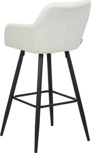 Beliani Zestaw 2 krzeseł barowych złamana biel CASMALIA 5