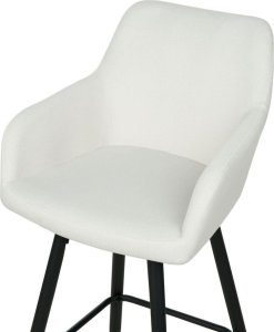 Beliani Zestaw 2 krzeseł barowych złamana biel CASMALIA 6
