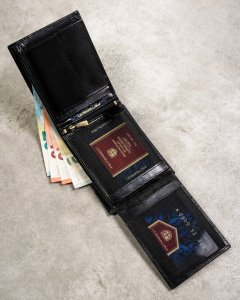 Peterson Elegancki Skórzany Portfel, Etui Na Karty I Brelok 7