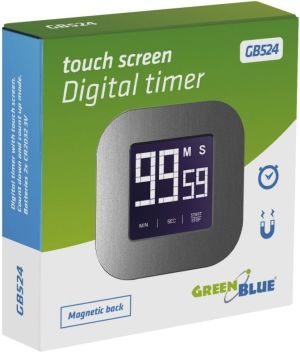 Minutnik GreenBlue cyfrowy Magnes z dotykowym ekranem czarny (GB524) 4