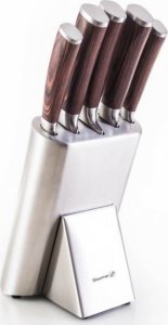 G21 Knife set in stainless steel stand G21 Gourmet Steely 60022164, 5 pcs 1