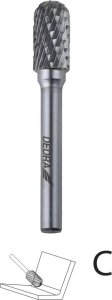 Dedra Frezy trzpien.do metalu 6szt zestaw,trzpień 6mm,węglik wolfr 3