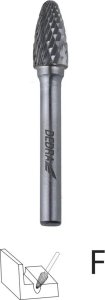 Dedra Frezy trzpien.do metalu 6szt zestaw,trzpień 6mm,węglik wolfr 6