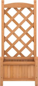 vidaXL Donica z trejażem, brązowa, lite drewno jodłowe 3